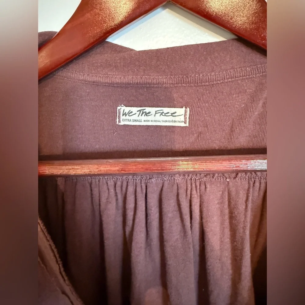 Free People We The Free Balloon Sleeve Crop Top XS - Picture 3 of 3